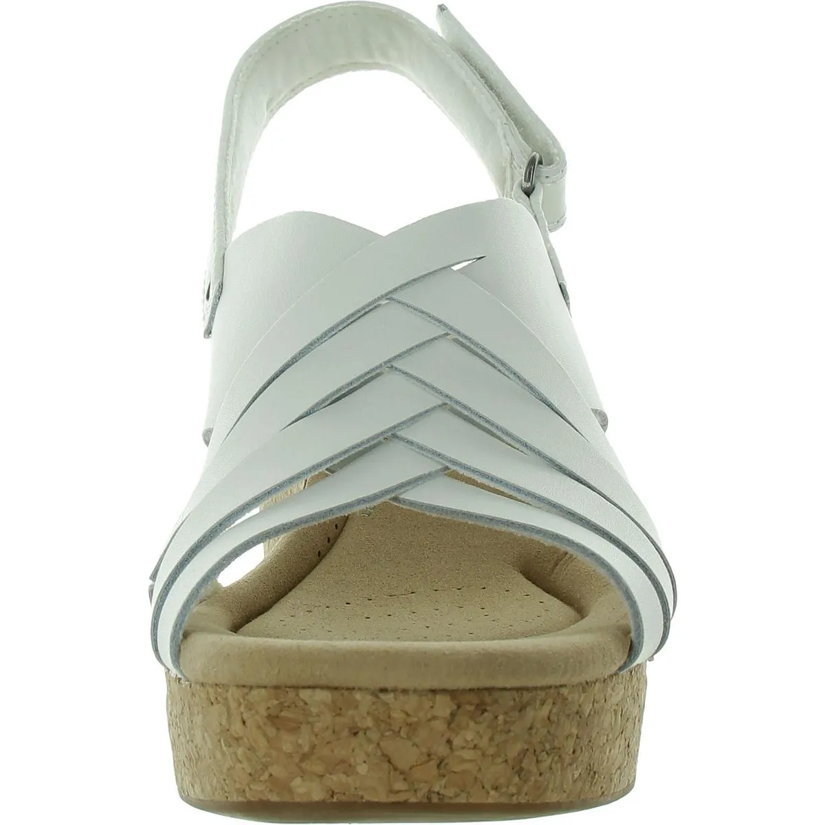 Womens Faux Leather Open toe Block Heels