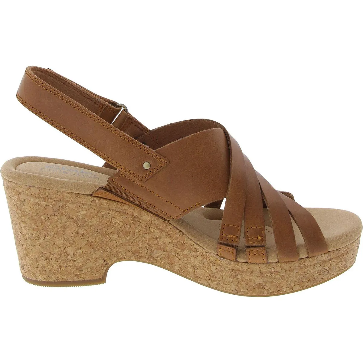 Womens Faux Leather Open toe Block Heels