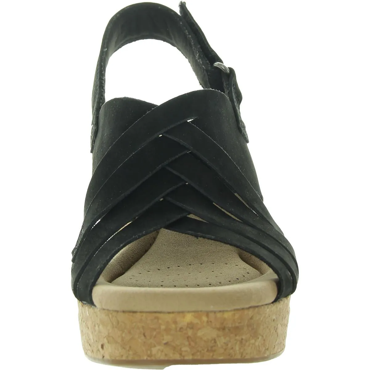 Womens Faux Leather Open toe Block Heels