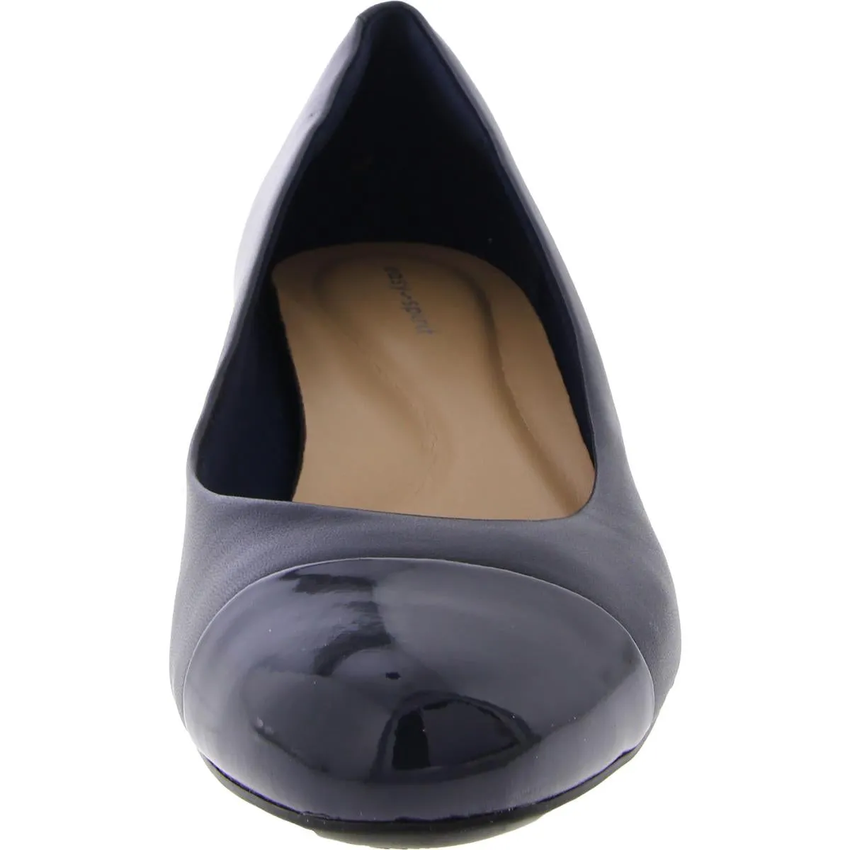 Womens Faux Leather Slip On Pumps