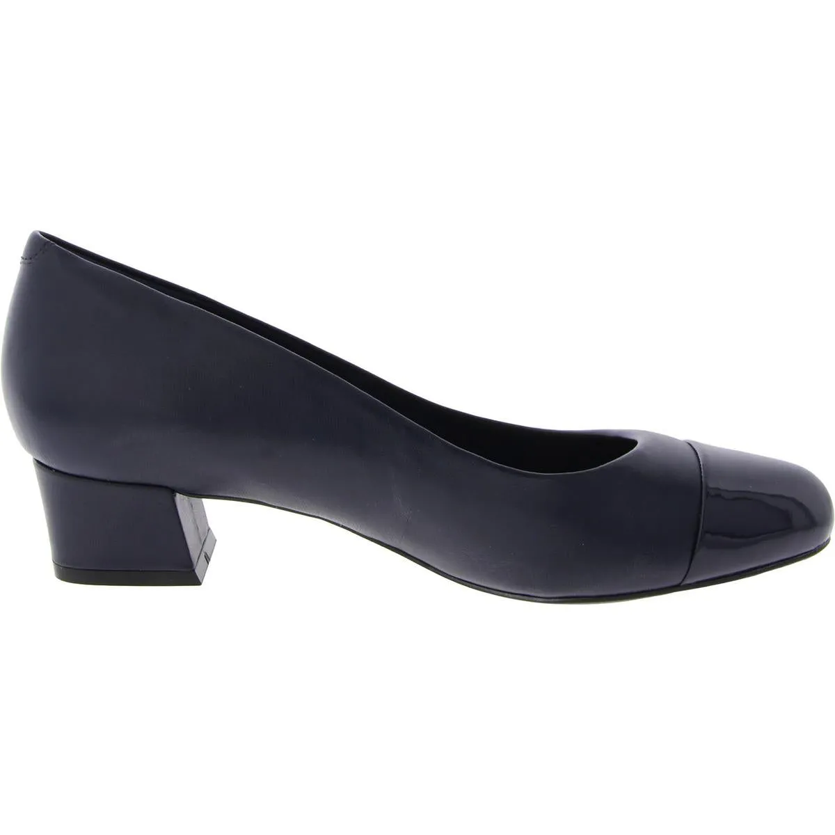 Womens Faux Leather Slip On Pumps