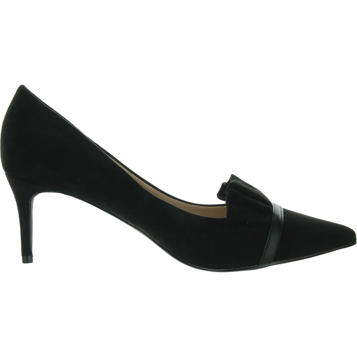 Womens Faux Suede Pointed Toe Pumps