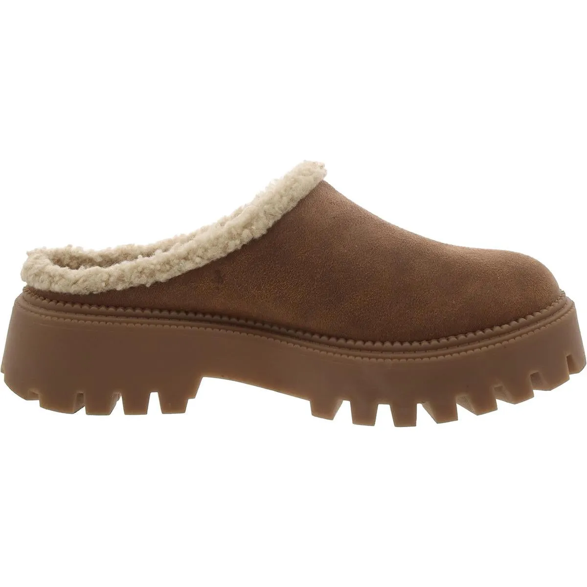 Womens Faux Suede Slip On Clogs