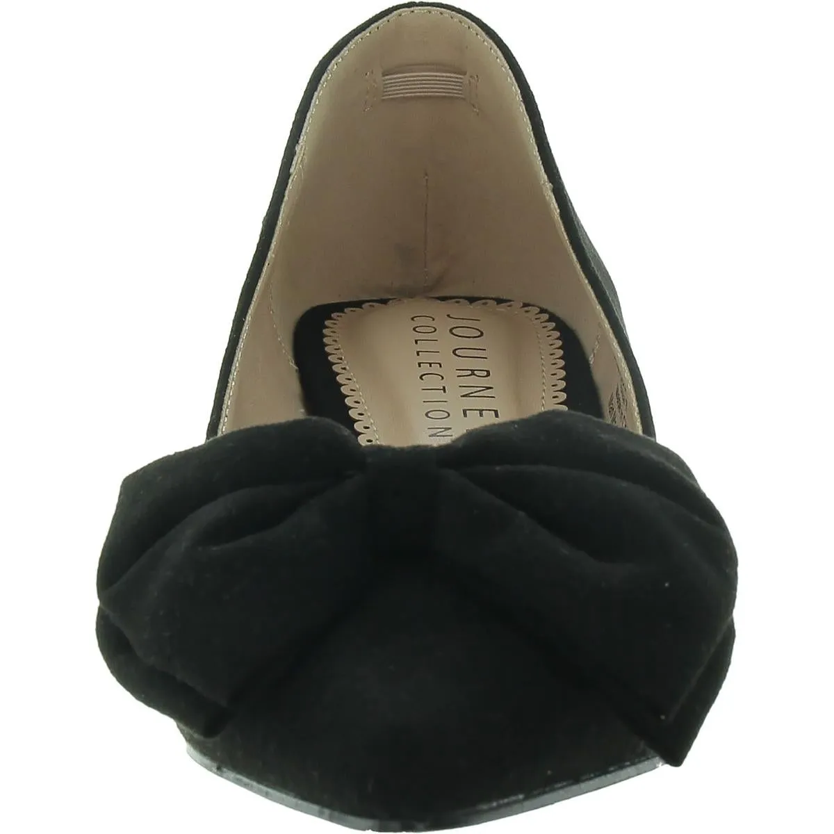 Womens Faux Suede Slip On Kitten Heels