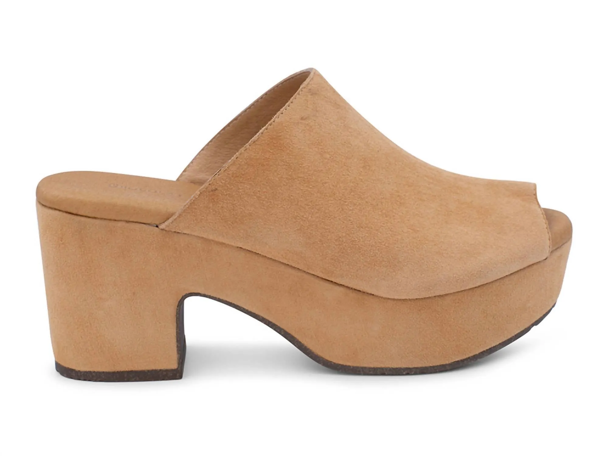 Women's Garnnet Platform Heel In Tan Suede