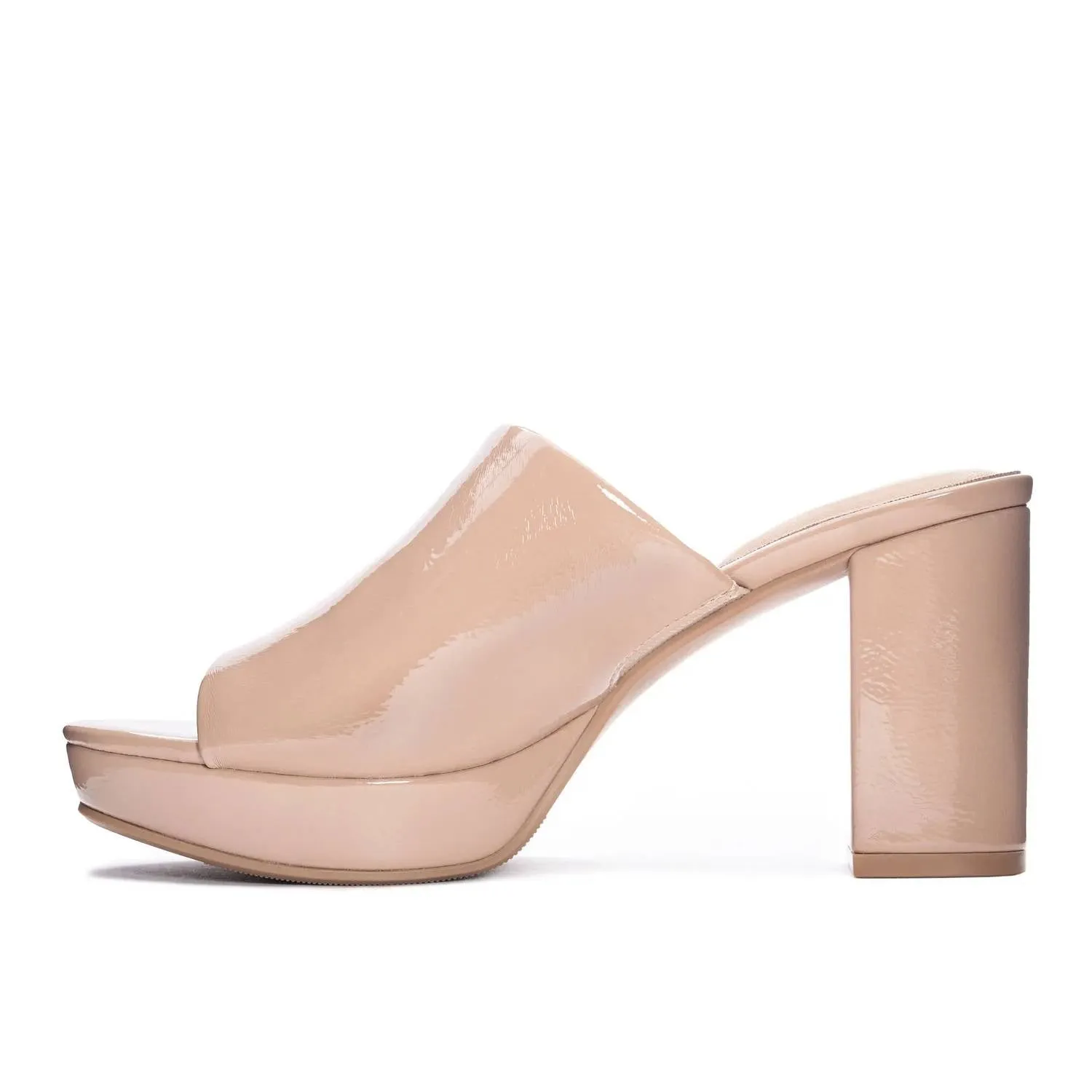 Women's Get On Cloud Heels In Patent Nude