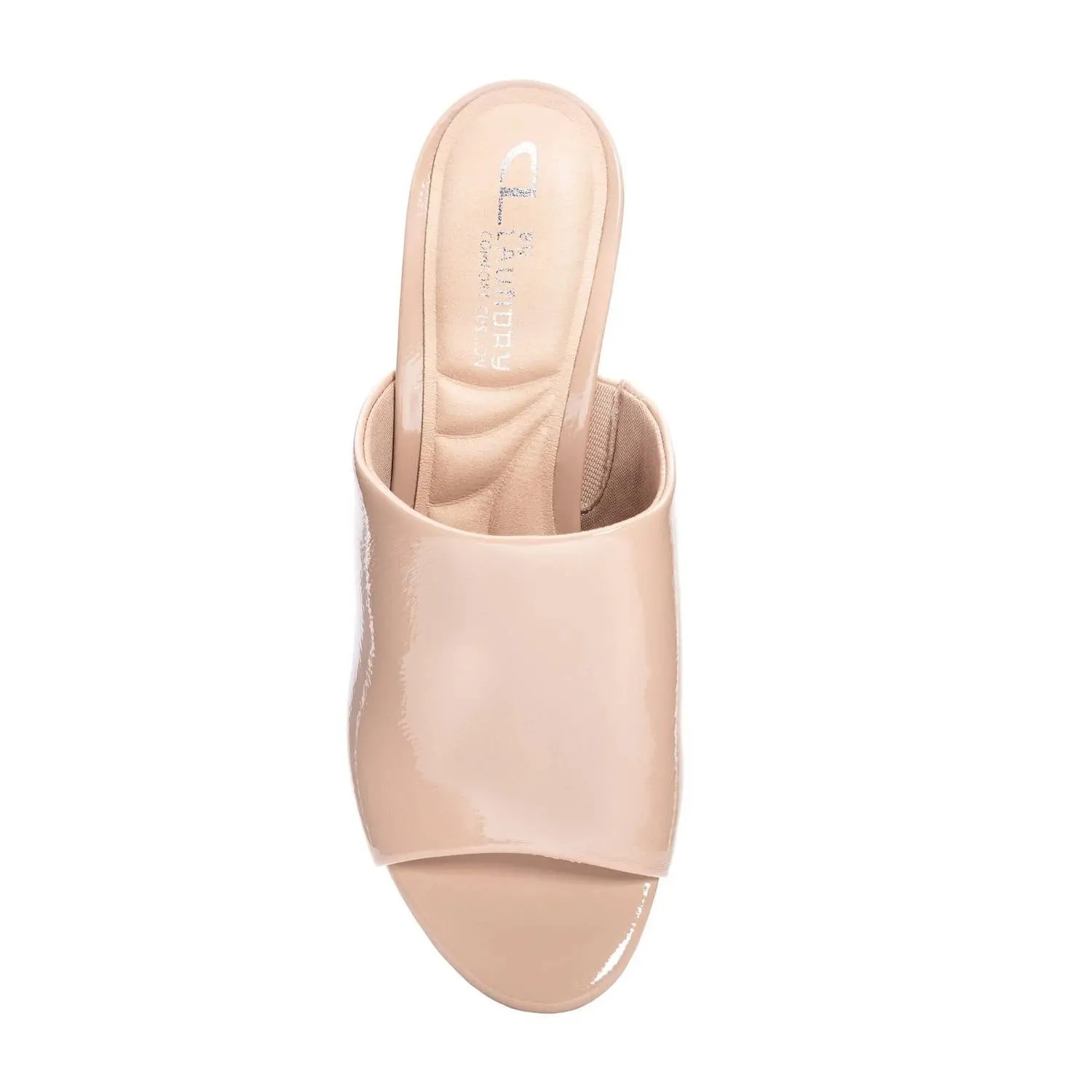 Women's Get On Cloud Heels In Patent Nude