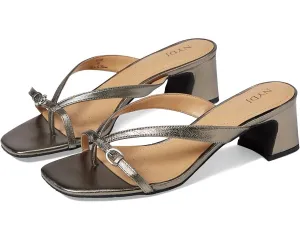 Women's Glam Heeled Sandals In Pewter Tumbled Metallic