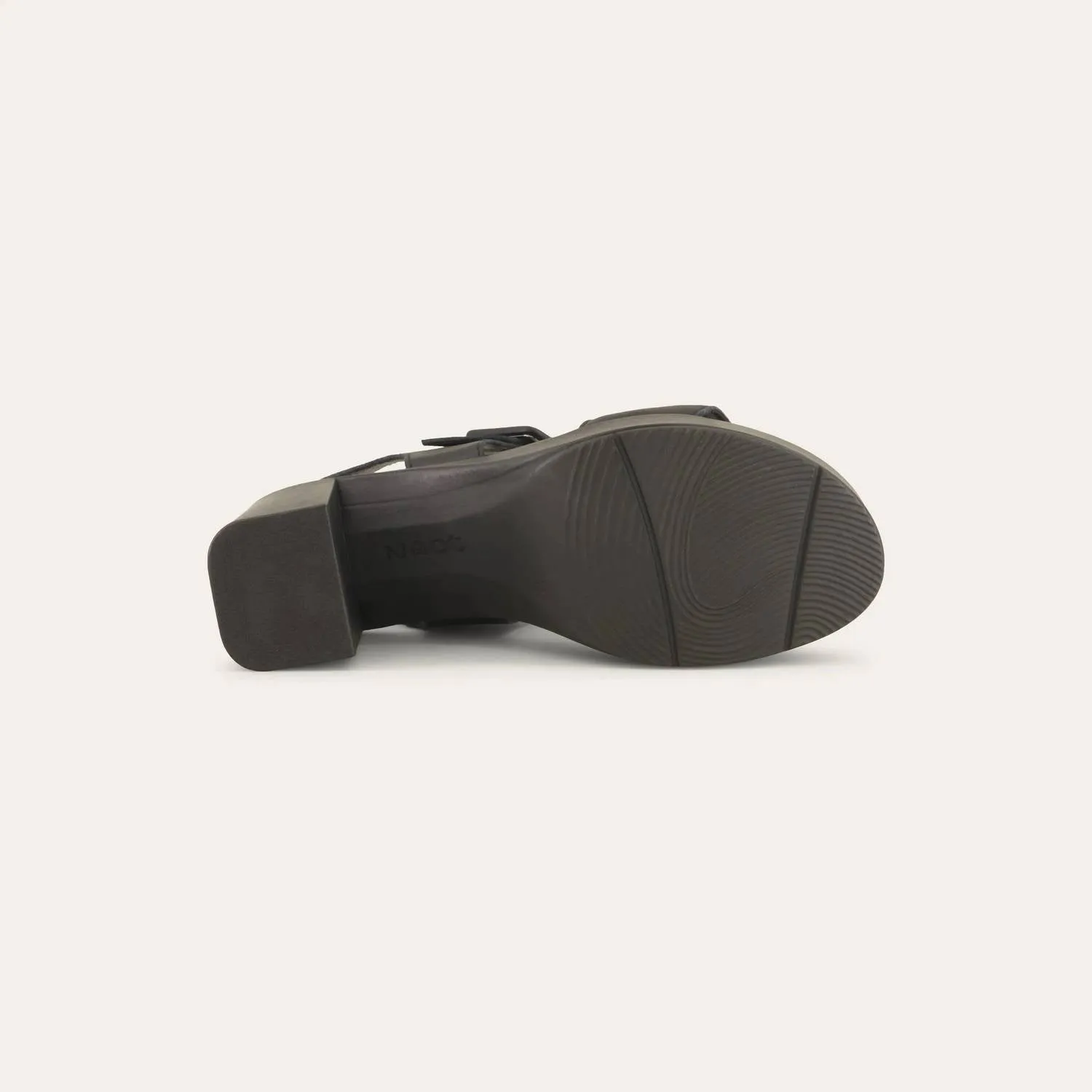 Women's Glamour Heel Sandals In Jet Black Leather