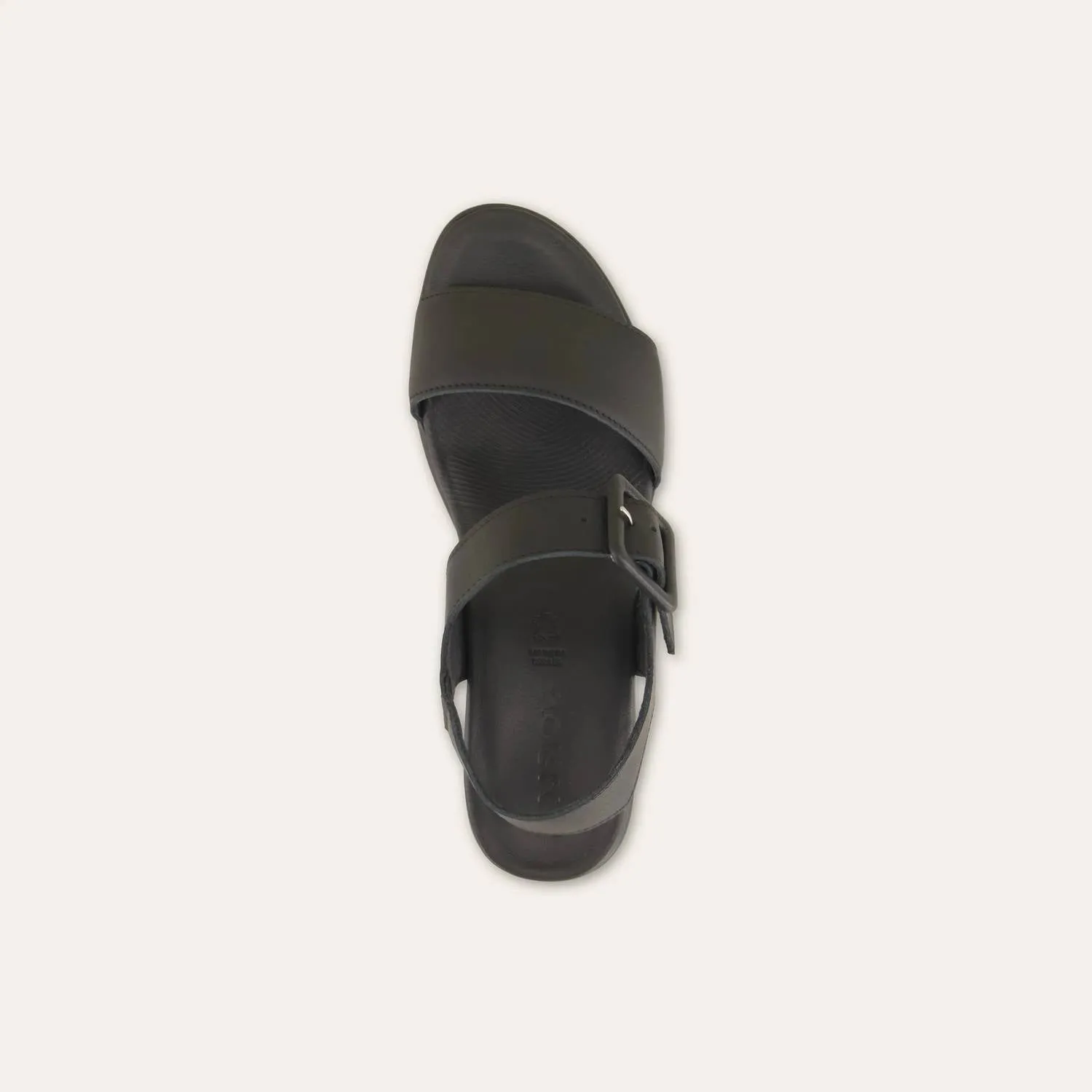 Women's Glamour Heel Sandals In Jet Black Leather