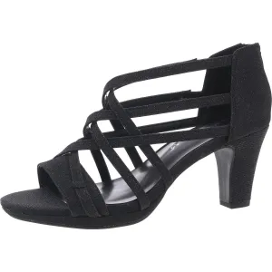 Womens Glitter Man Made Block Heels