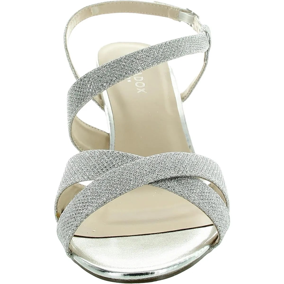 Womens Glitter Manmade Slingback Heels