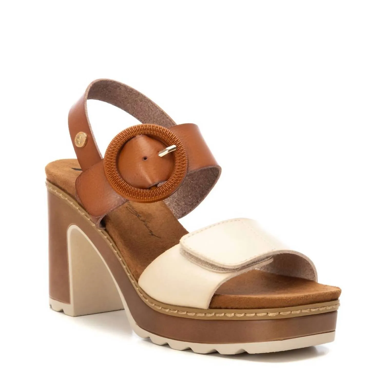 Women's Heeled Sandals In Camel