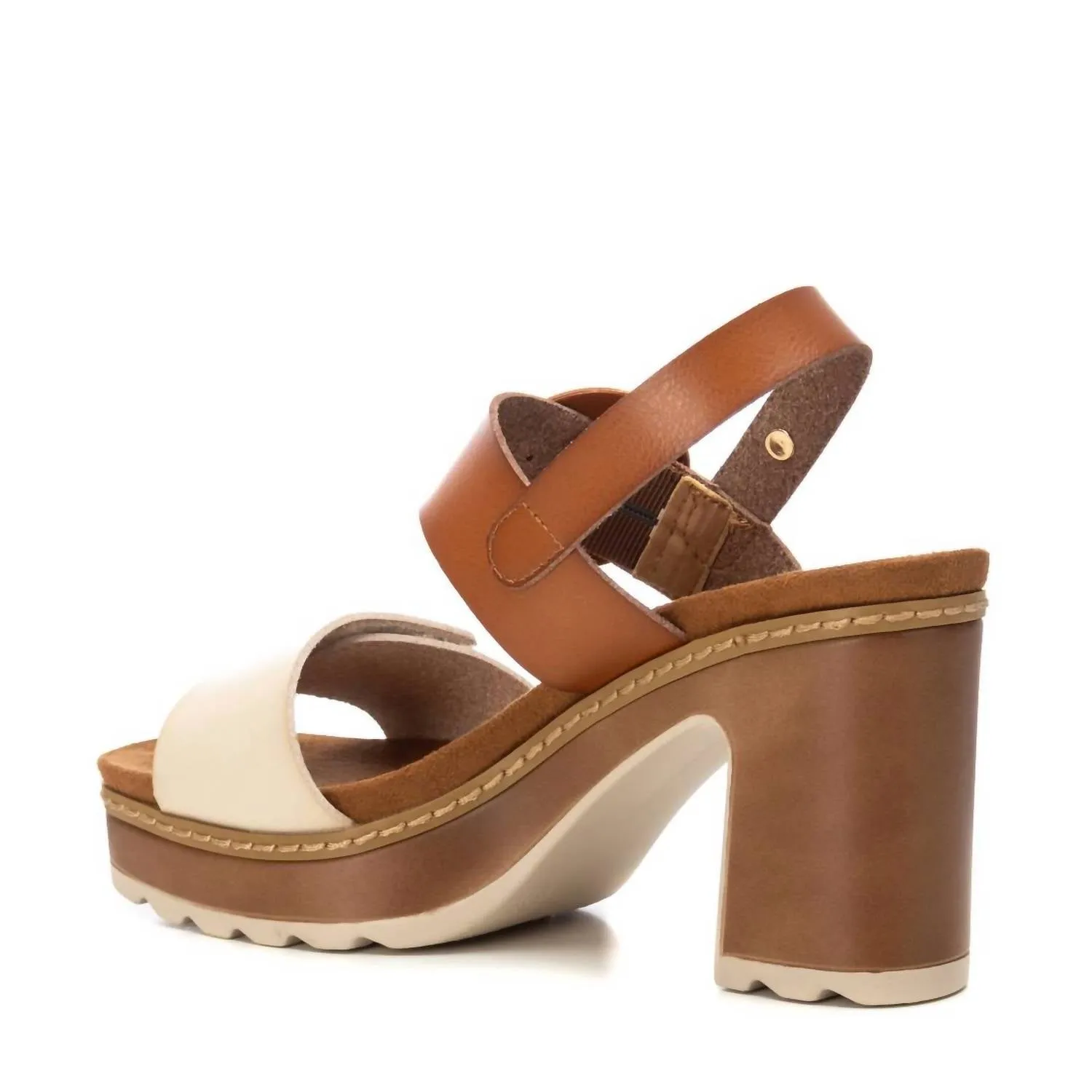 Women's Heeled Sandals In Camel