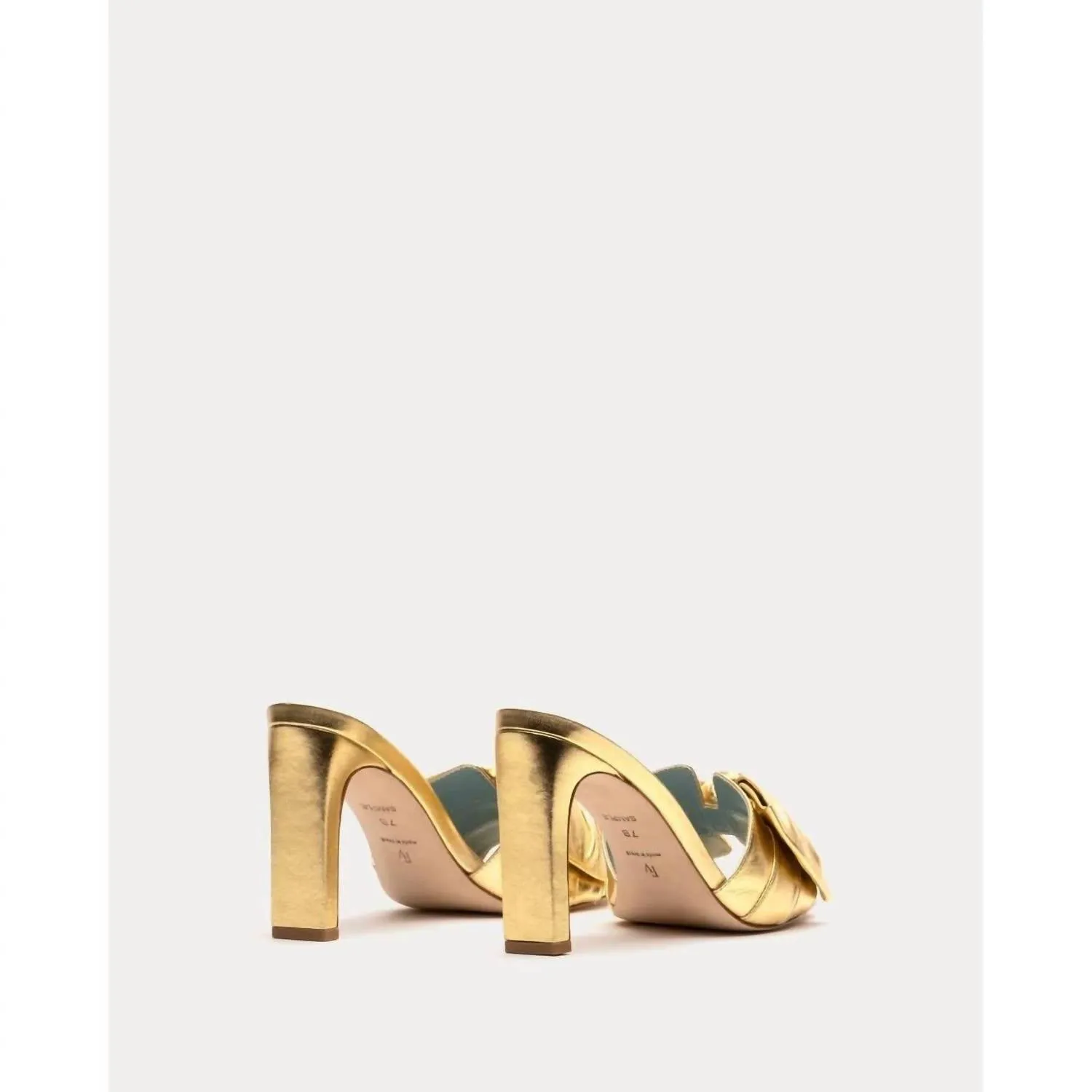 Women's Hilary Heels In Metallic Leather Gold