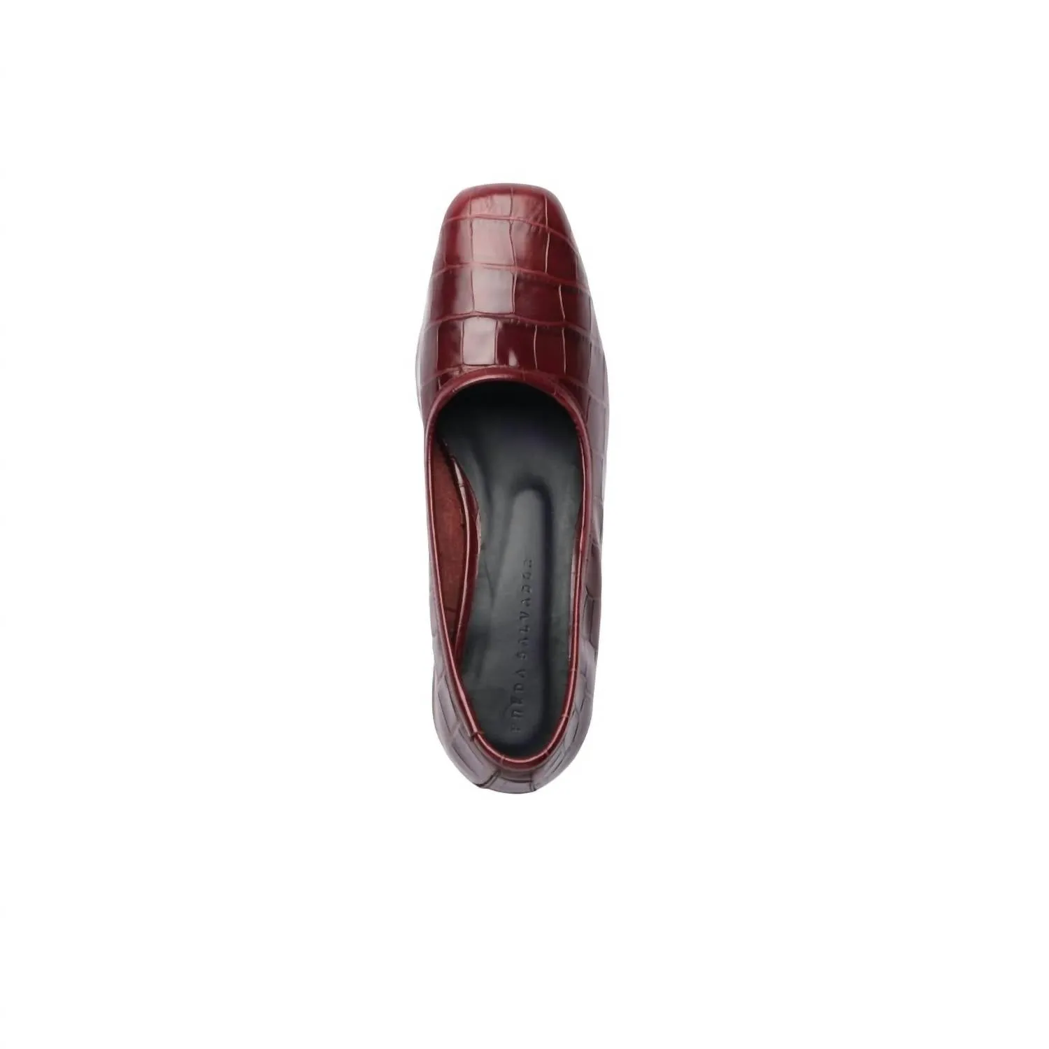 Women's Jayla Block Heel In Cherry Embossed Croc