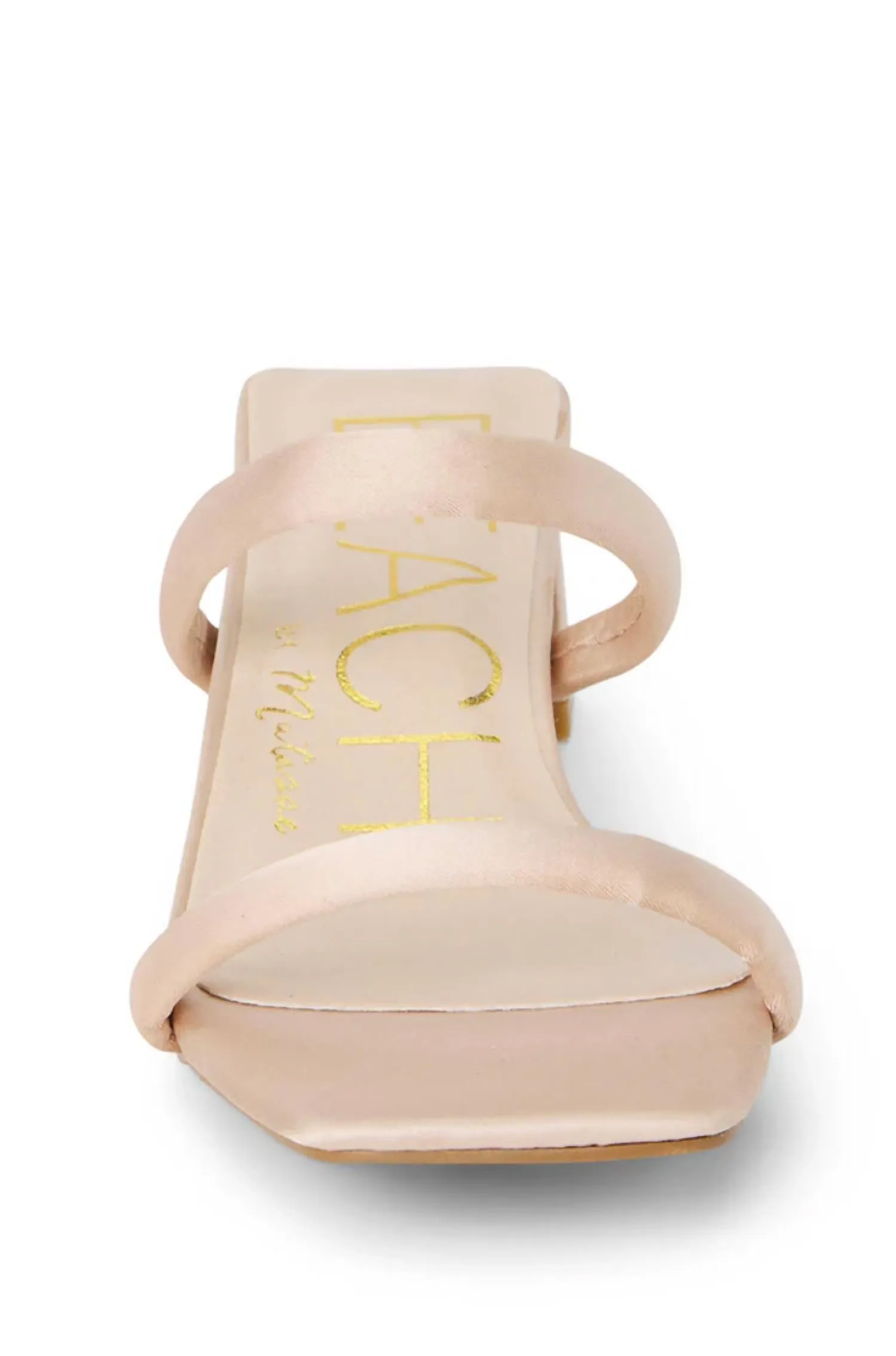 Women's Jerry Satin Slide Heels In Champagne