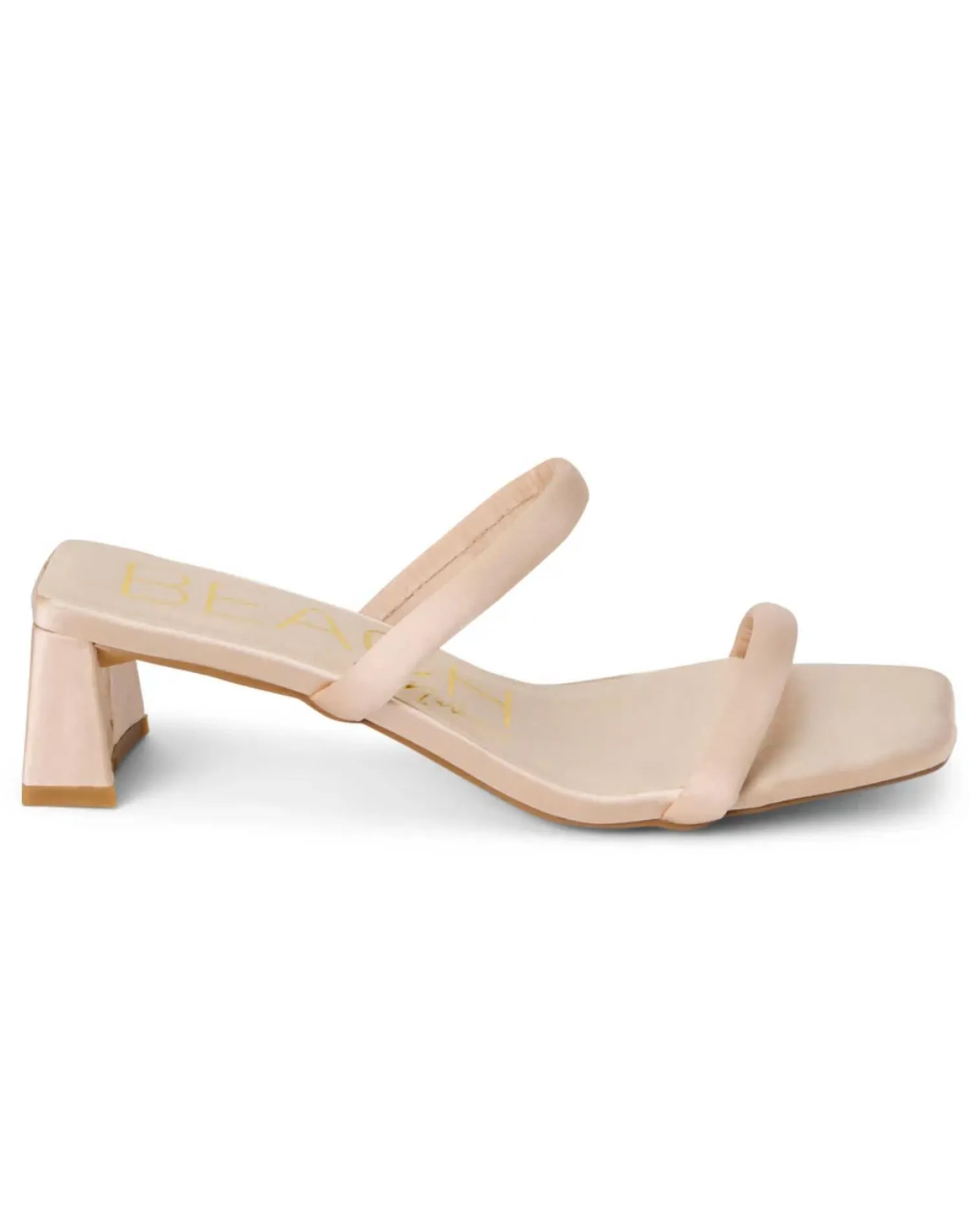 Women's Jerry Satin Slide Heels In Champagne