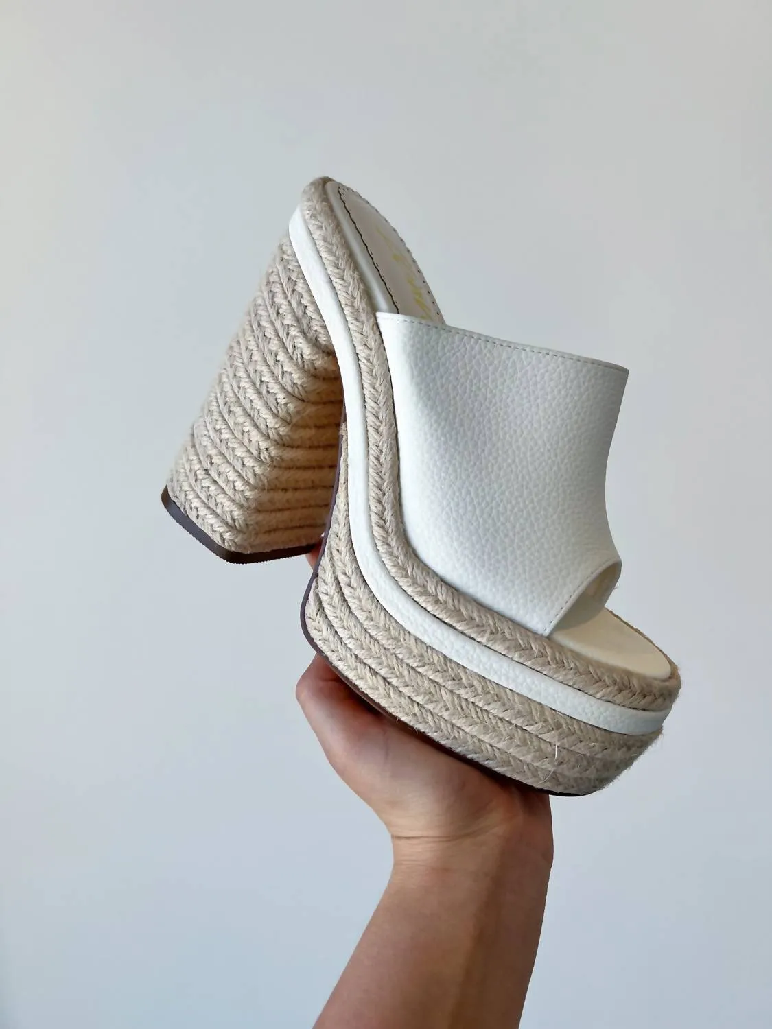 Women's Kate Woven Platform Heel In White