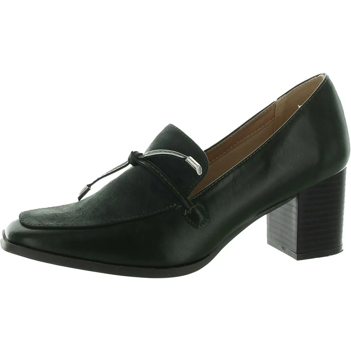 Womens Laceless Man Made Loafer Heels