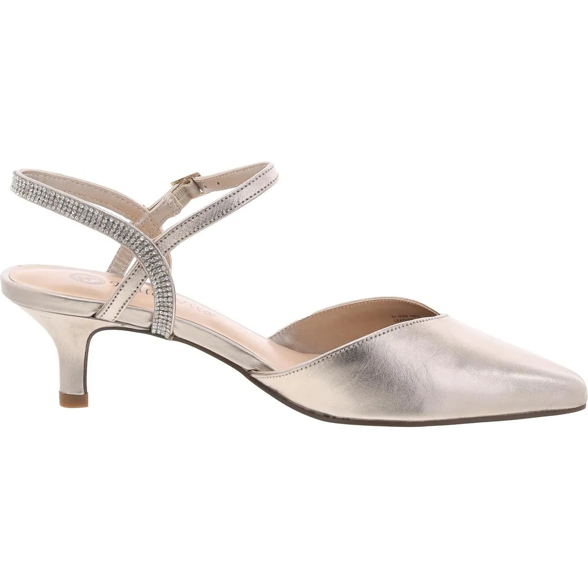 Womens Leather Ankle Strap Pumps