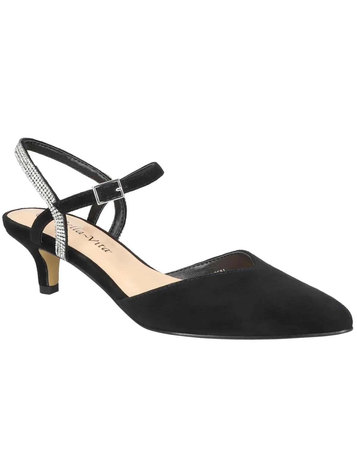 Womens Leather Ankle Strap Pumps