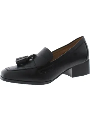 Womens Leather Comfort Insole Block Heels