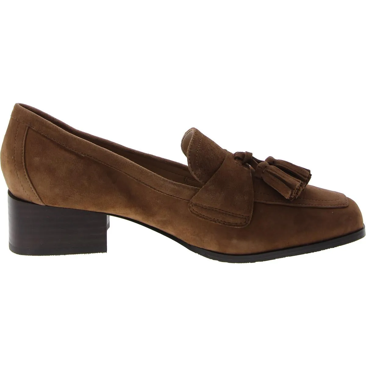 Womens Leather Comfort Insole Block Heels