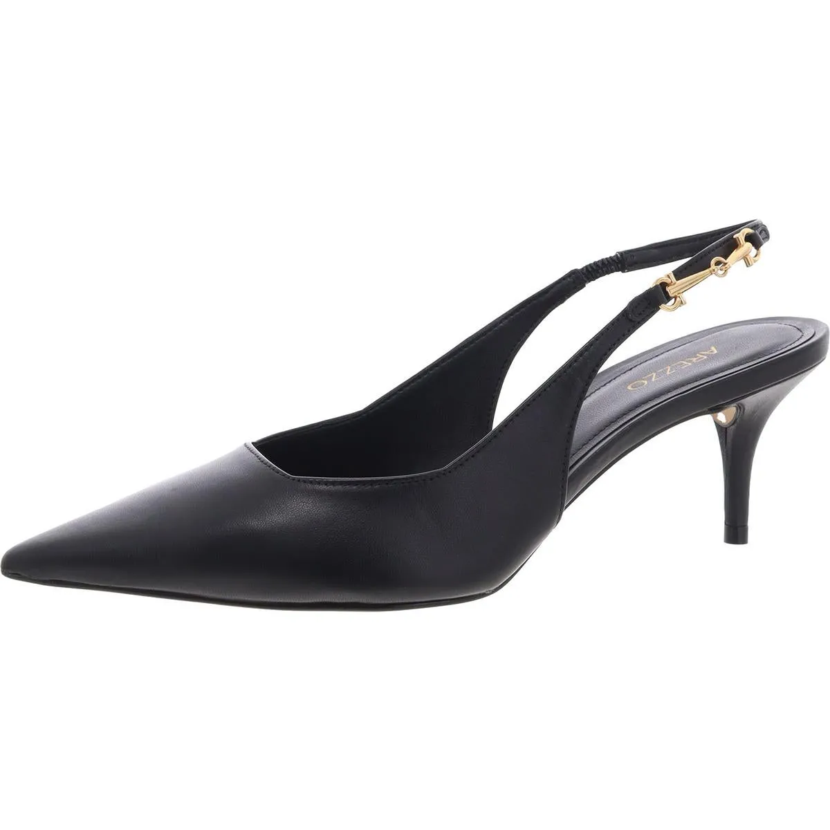 Womens Leather Embellished Pumps