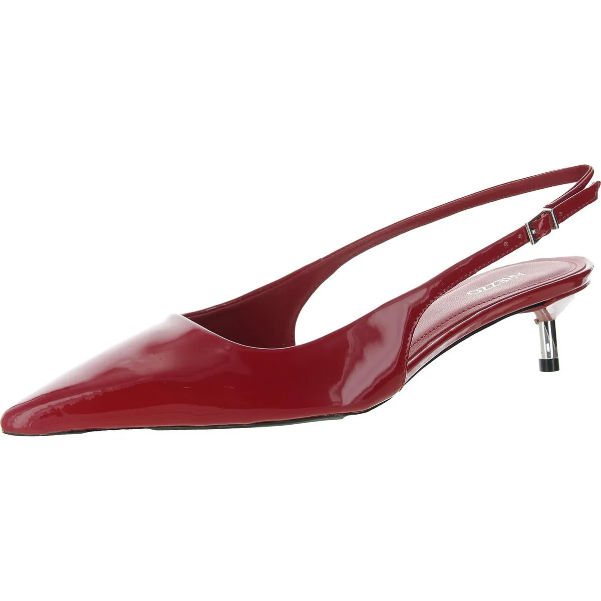 Womens Leather Embellished Pumps