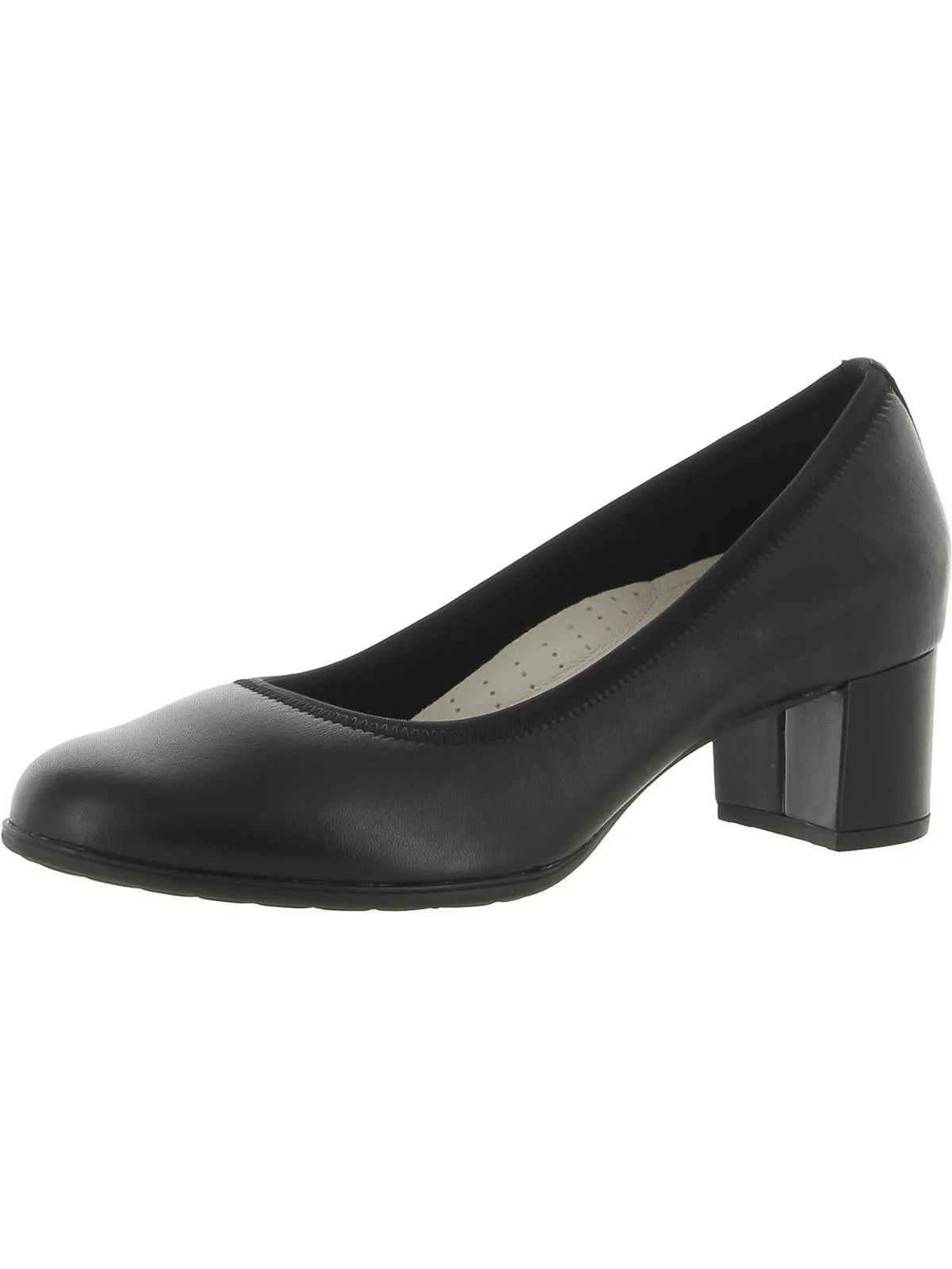 Womens Leather Slip On Pumps
