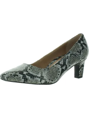 Womens Leather Slip On Pumps