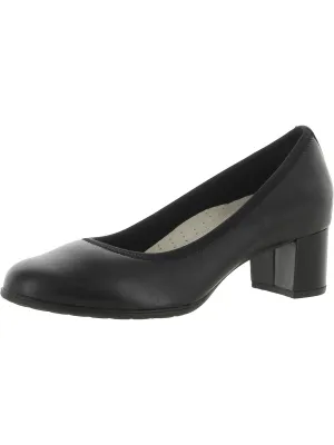Womens Leather Slip On Pumps