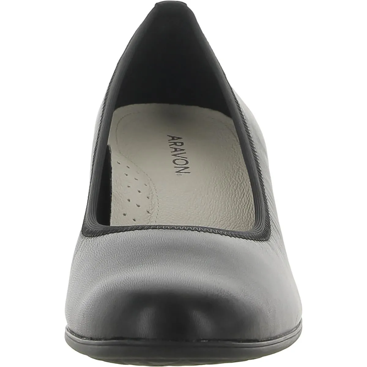 Womens Leather Slip On Pumps