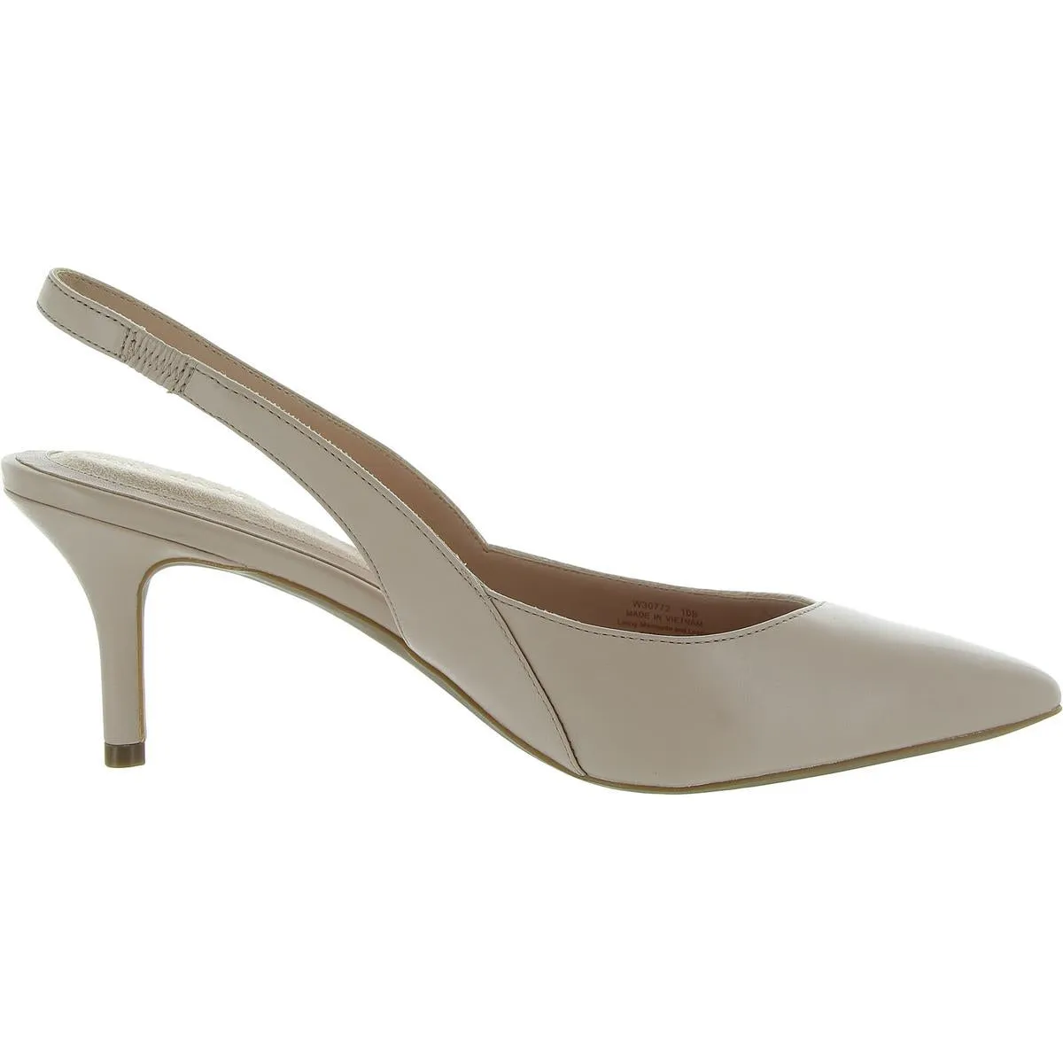 Womens Leather Stretch Slingback Heels