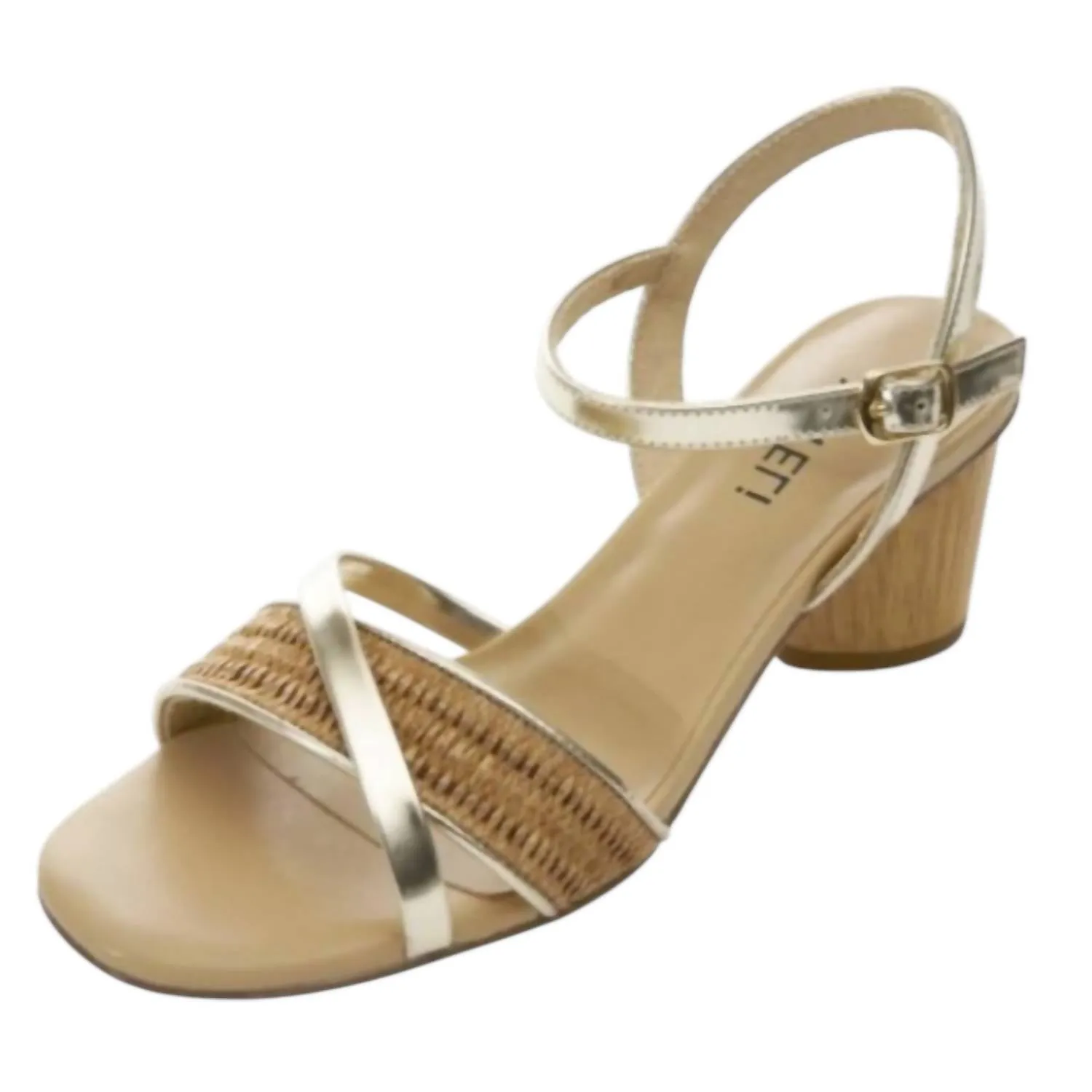Women's Levey Heels In Camel Raffia