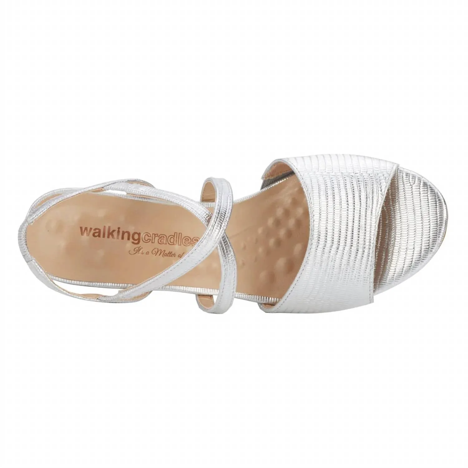 Women's Liza Heel In Silver Lizard