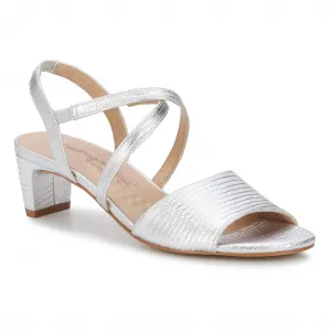 Women's Liza Heel In Silver Lizard