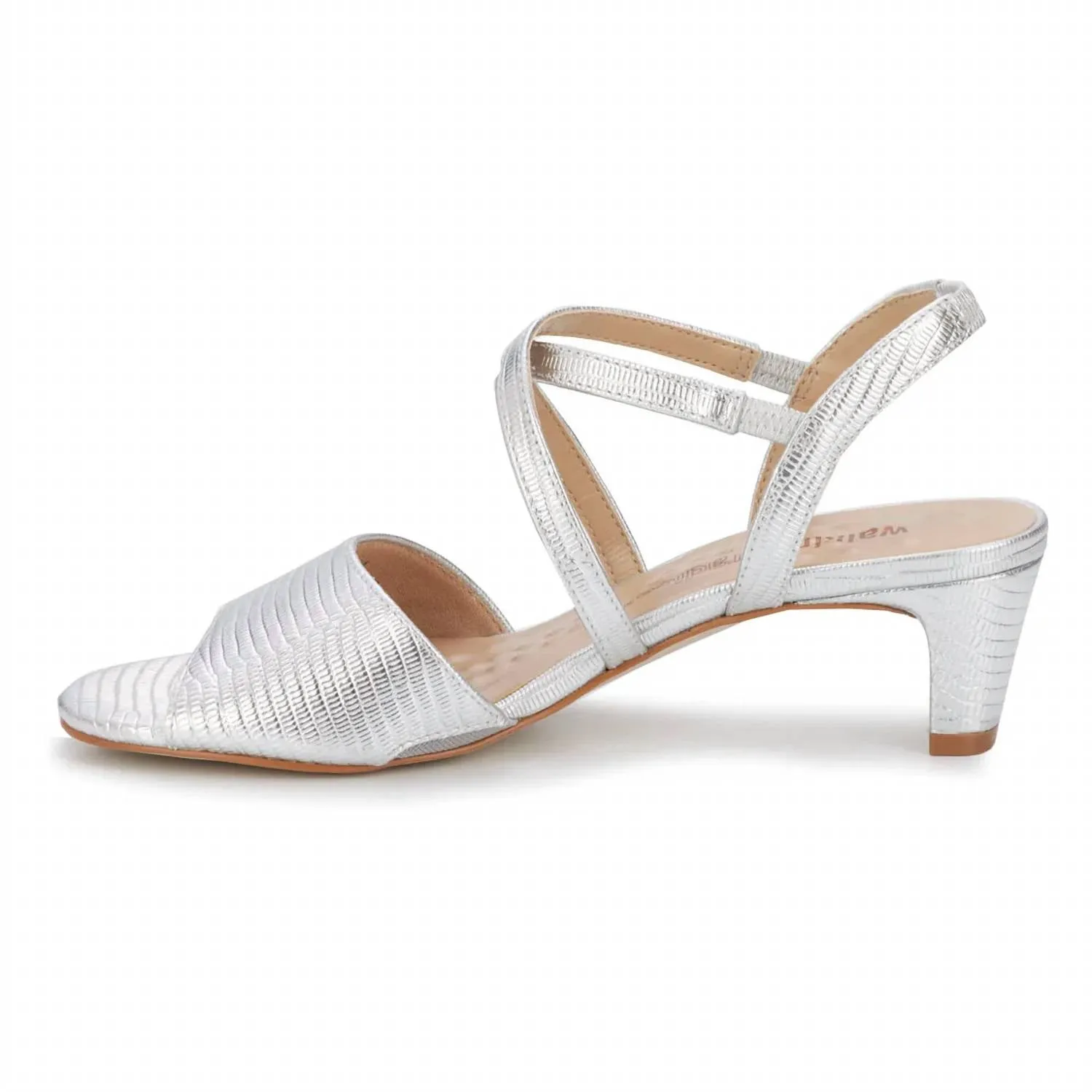 Women's Liza Heel In Silver Lizard