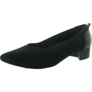 Womens Mesh Inset Man Made Pumps