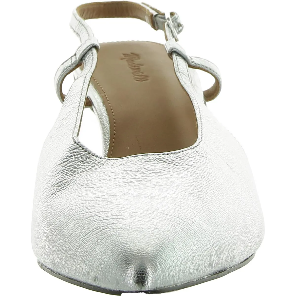 Womens Metallic Pointed toe Kitten Heels