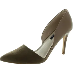 Womens Mixed Media Vegan Leather D'Orsay Heels