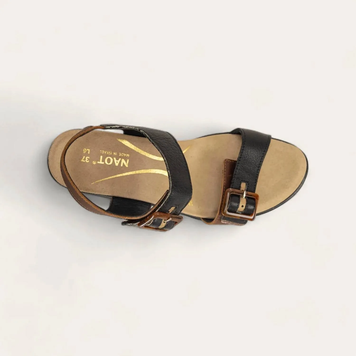 Women's Mode Heel Sandals - Medium In Saddle Brown/soft Black/khaki Beige/radiant Copper