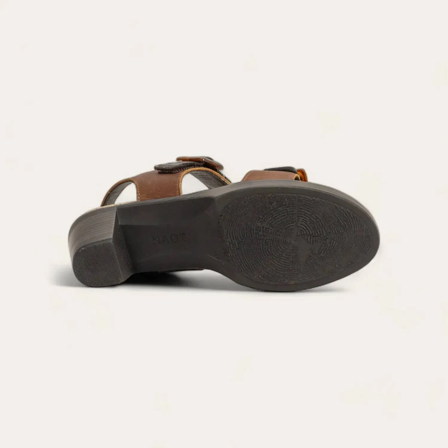 Women's Mode Heel Sandals - Medium In Saddle Brown/soft Black/khaki Beige/radiant Copper