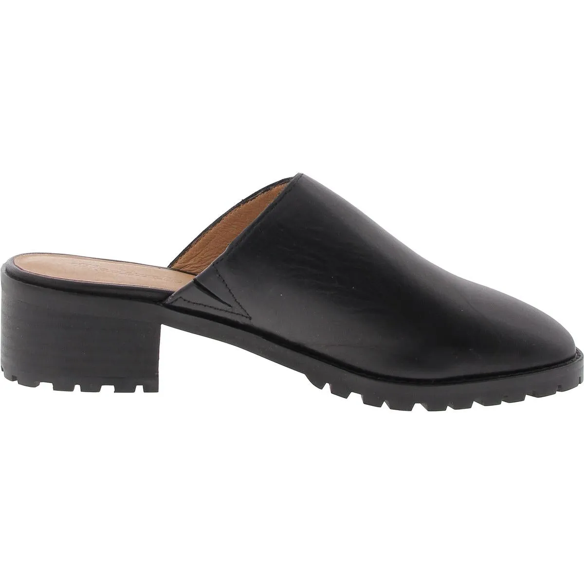 Womens Open Back Leather Mules