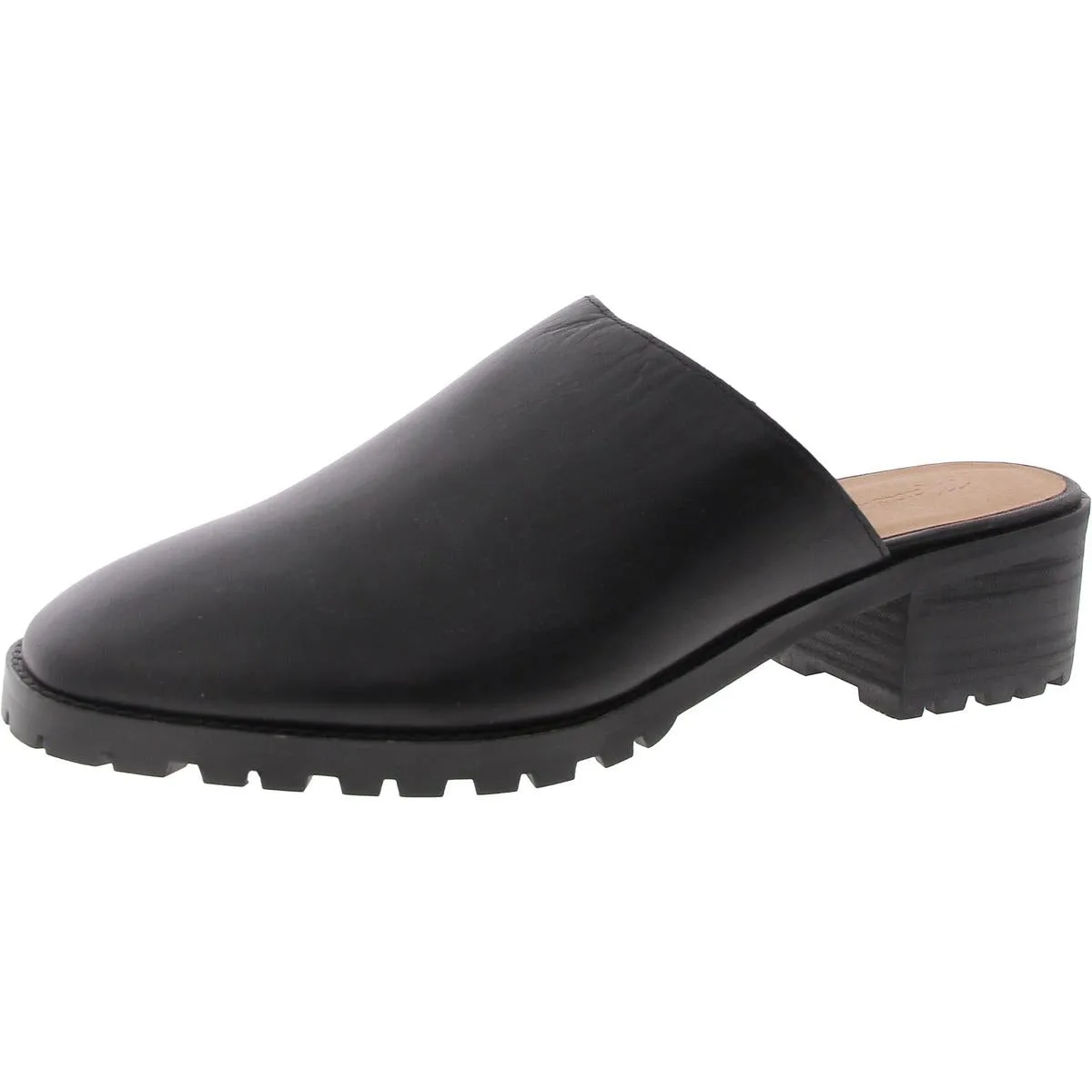 Womens Open Back Leather Mules