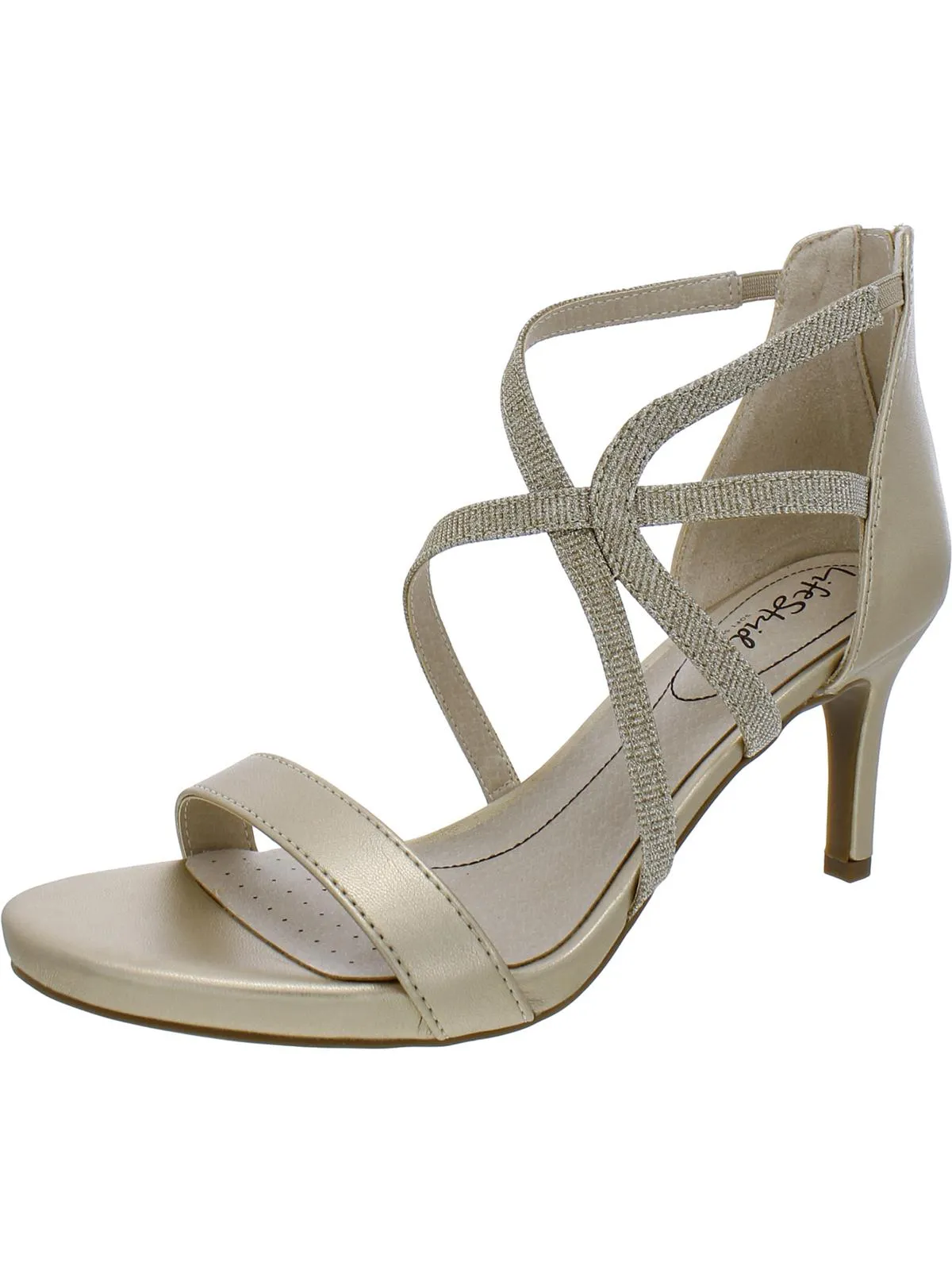 Womens Open Toe Back Zipper Pumps
