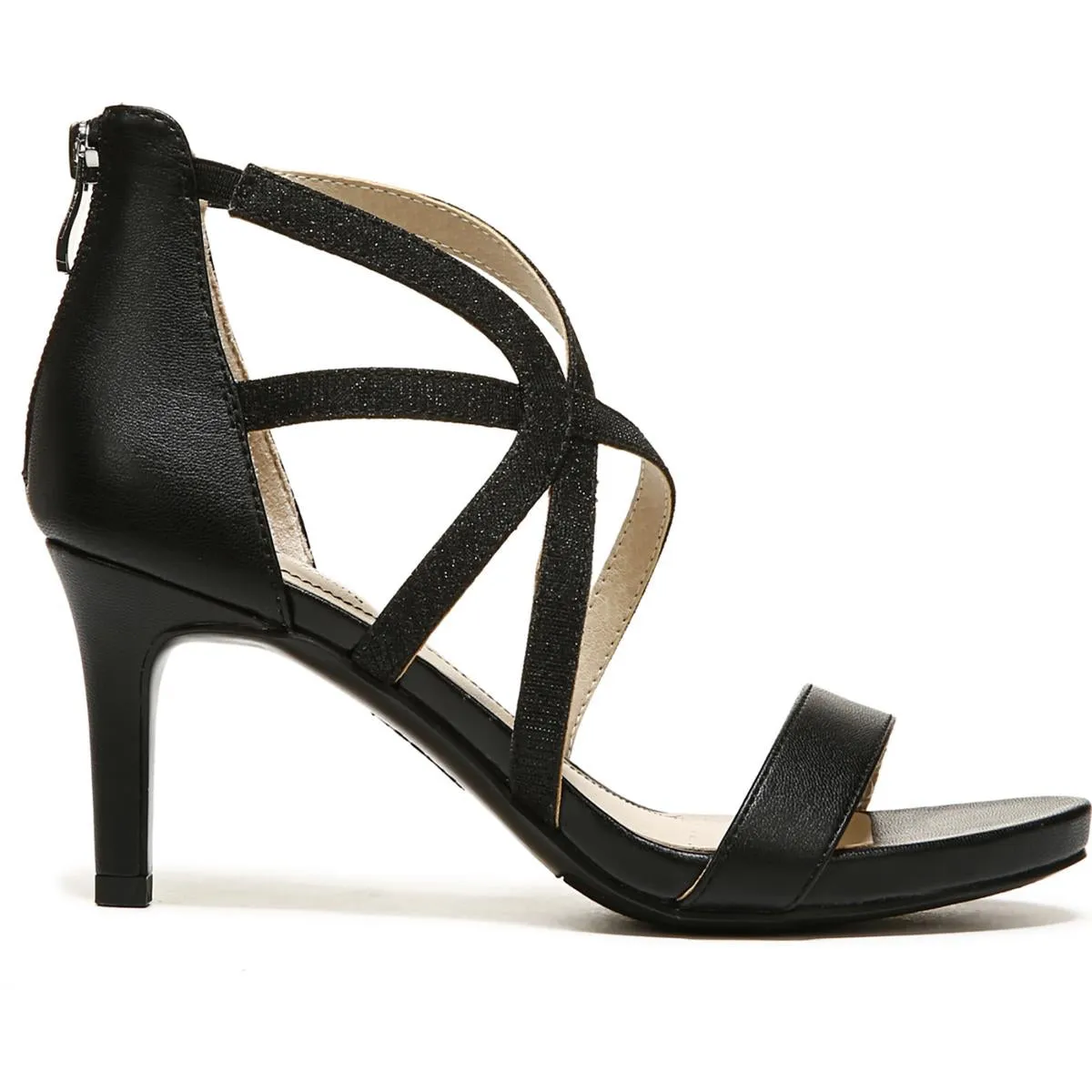 Womens Open Toe Back Zipper Pumps