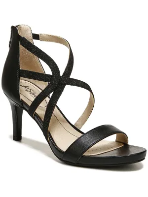 Womens Open Toe Back Zipper Pumps