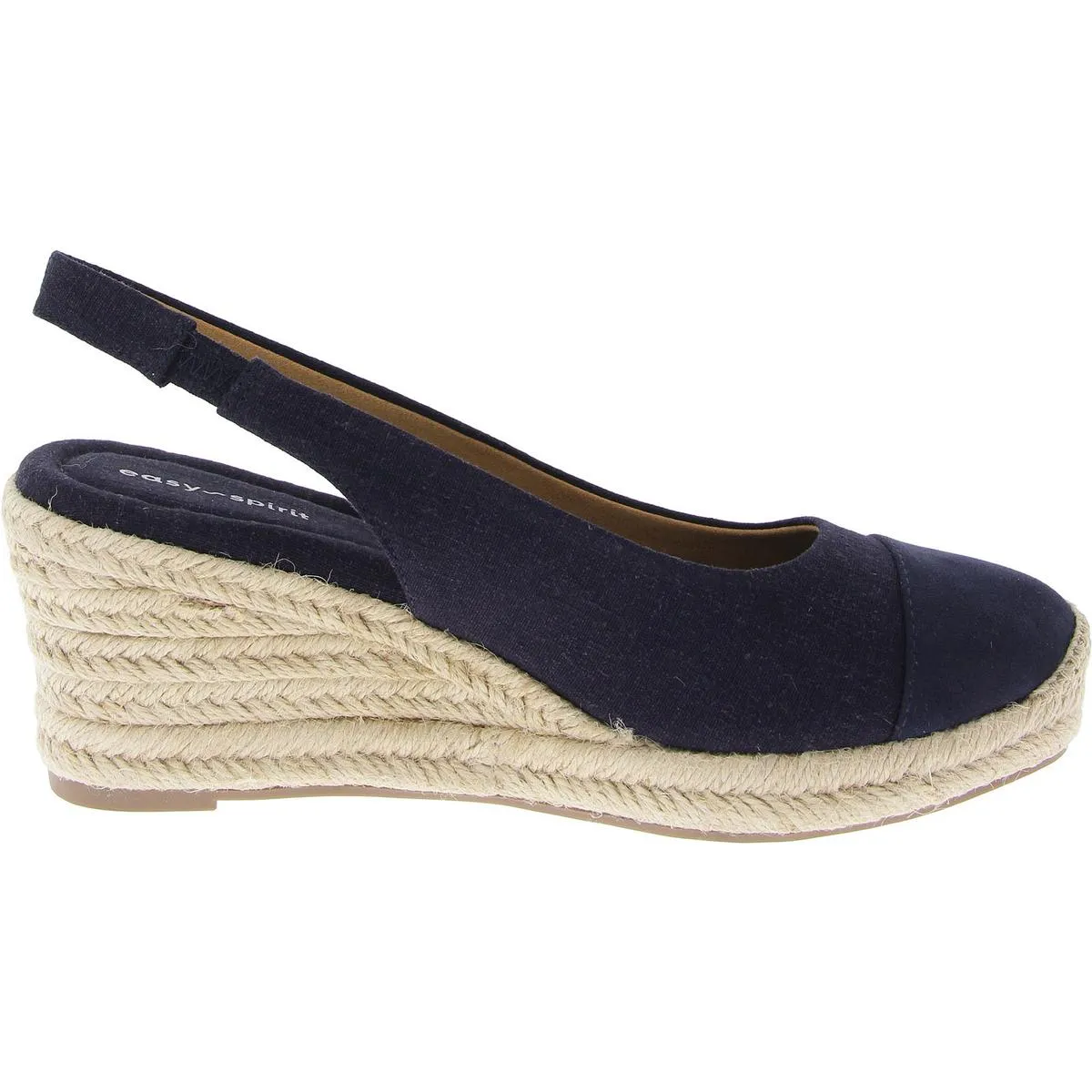 Womens Padded Insole Canvas Wedge Heels